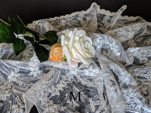 Load image into Gallery viewer, Ivory Sequin Lace Mantilla / Veil with Ivory Trim